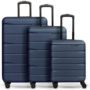 Franky Munich 4.0 Set de valises à 4 roulettes 3 pièces avec soufflet extensible