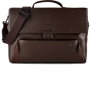 Piquadro Attaché-case Cuir véritable 42 cm Compartiment ordinateur