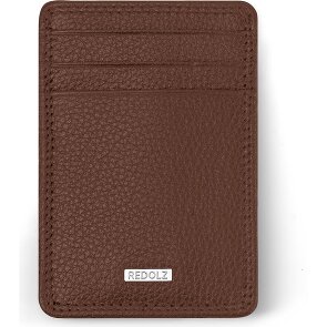 Redolz Leather Essentials Porte-cartes de crédit RFID en cuir 7 cm avec pince à billets