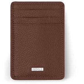 Redolz Leather Essentials Porte-cartes de crédit RFID en cuir 7 cm avec pince à billets