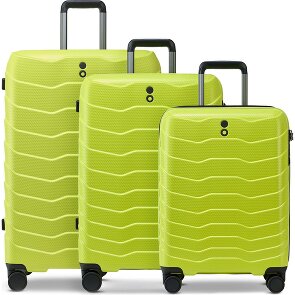 Echolac Exo 4 roulettes Set de valises 3 pièces avec soufflet d'extension