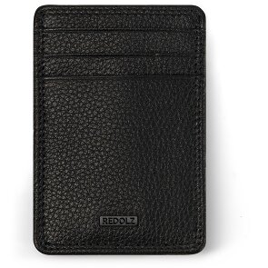 Redolz Leather Essentials Porte-cartes de crédit RFID en cuir 7 cm avec pince à billets