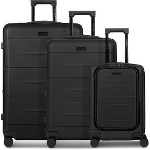 Police London 4 roulettes Set de valises 3 pièces avec soufflet d'extension