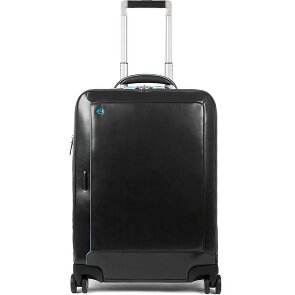 Piquadro Blue Square 4-roues trolley cabine cuir 55 cm compartiment ordinateur portable