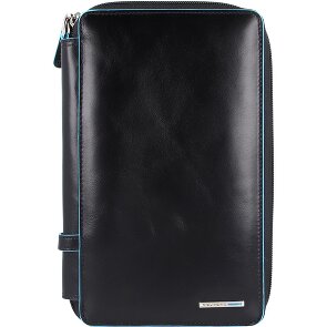 Piquadro Blue Square Étui pour passeport en cuir 14 cm