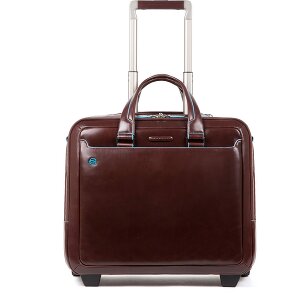 Piquadro Blue Square 2 roues Valise business Cuir véritable 37 cm Compartiment ordinateur