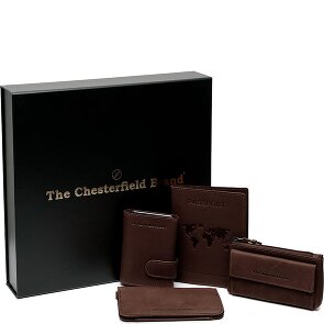 The Chesterfield Brand Porte-cartes de crédit set cadeau 4 pièces cuir 7 cm