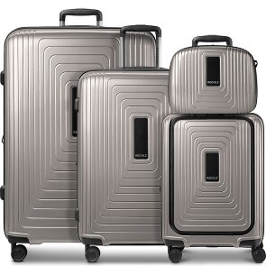 Redolz Essentials14 Set de valises à 4 roulettes Beautycase 4pcs avec soufflet extensible Laptopfach