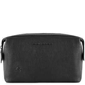 Piquadro Black Square Trousse de toilette Cuir véritable 23 cm