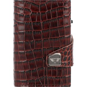 Tru Virtu Click & Slide Porte-cartes de crédit Porte-monnaie RFID en cuir 6,5 cm