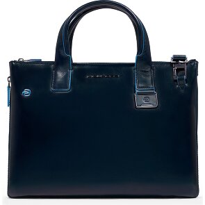 Piquadro Blue Square Sac de shopper Cuir 38 cm Compartiment pour ordinateur portable avec soufflet d'extension