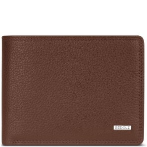 Redolz Leather Essentials QF Portefeuille RFID en cuir 12 cm dépliant avec poche zippée