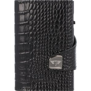 Tru Virtu Click & Slide Porte-cartes de crédit Porte-monnaie RFID en cuir 6,5 cm