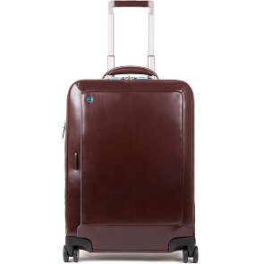 Piquadro Blue Square 4-roues trolley cabine cuir 55 cm compartiment ordinateur portable