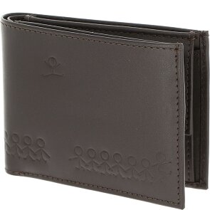 oxmox Leather Porte-monnaie Protection RFID Cuir véritable 11 cm