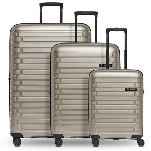 Pactastic Collection 04 THE THREE SET + 4 roulettes Set de valises 3 pièces avec soufflet d'extension