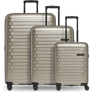 Pactastic Collection 04 THE THREE SET + 4 roulettes Set de valises 3 pièces avec soufflet d'extension