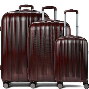 Polestream Moonrock 4 roulettes Set de valises 3 pièces avec soufflet d'extension