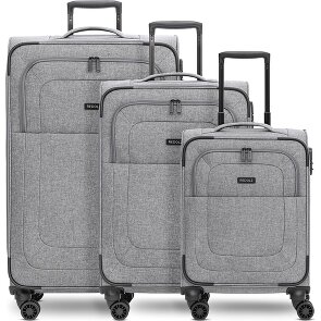 Redolz Essentials 12 THREE SET 4 roulettes Set de valises 3 pièces avec soufflet d'extension