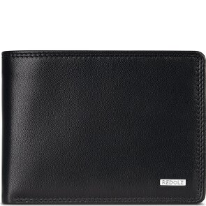 Redolz Leather Essentials QF Porte-monnaie RFID en cuir 12 cm dépliable