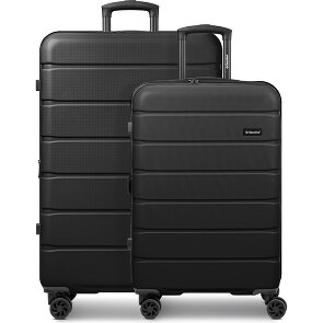 Saxoline Set de valises Miami à 4 roues, tailles S et L, avec soufflet d'extension