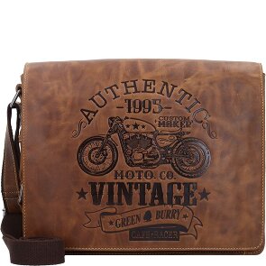 Greenburry Vintage Cafe-Racer Messenger en cuir 33 cm