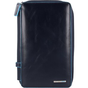 Piquadro Blue Square Étui pour passeport en cuir 14 cm