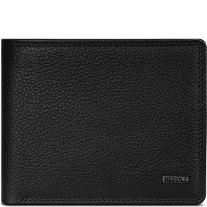 Redolz Leather Essentials QF Porte-monnaie RFID en cuir 12 cm dépliable