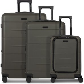 Police London 4 roulettes Set de valises 3 pièces avec soufflet d'extension