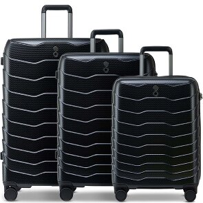 Echolac Exo 4 roulettes Set de valises 3 pièces avec soufflet d'extension