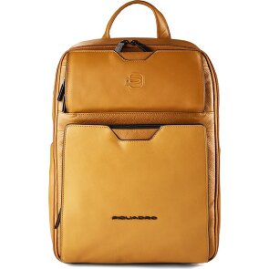 Piquadro Ael Daypack Cuir véritable 37 cm Compartiment ordinateur