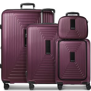 Redolz Essentials14 Set de valises à 4 roulettes Beautycase 4pcs avec soufflet extensible Laptopfach