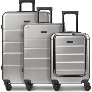 Police Dublin 4 roues Set de valises 3 pièces avec soufflet d'extension