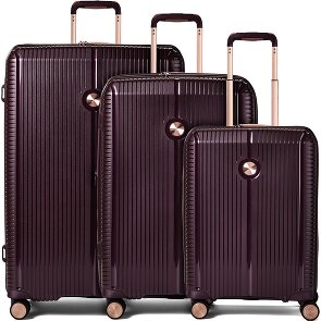 Polestream Paris 4 roulettes Set de valises 3 pièces avec soufflet d'extension