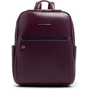 Piquadro Blue Square Daypack Protection RFID Cuir véritable 37 cm Compartiment ordinateur