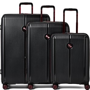 Polestream Paris 4 roulettes Set de valises 3 pièces avec soufflet d'extension