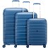  Relife 4 roulettes Set de valises 3 pièces avec soufflet d'extension Modéle blu retro