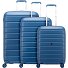  Relife 4 roulettes Set de valises 3 pièces avec soufflet d'extension Modéle blu retro