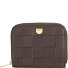  Woven Porte-monnaie Cuir véritable 10 cm Modéle coffee brown
