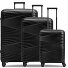  Collection 02 THE THREE SET 4 roulettes Set de valises 3 pièces Modéle black metallic