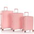  Pastel 4 roulettes Set de valises 3 pièces avec soufflet d'extension Modéle blush