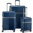  Airglam 4 roulettes Set de valises 3 pièces avec soufflet d'extension Modéle blu notte