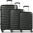  Paris 4 roues Set de valises 3 pièces avec soufflet d'extension Modéle black
