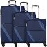  Star Max 4 roulettes Set de valises 3 pièces avec soufflet d'extension Modéle navy-blue