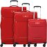  Joy 4 roues Set de valises 3 pièces avec soufflet d'extension Modéle rosso