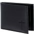  Leather Porte-monnaie Protection RFID Cuir véritable 11 cm Modéle schwarz-freedom cross