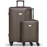  Palermo 4 roues Set de valises 2 pièces Modéle dark brown