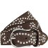  Ceinture à rivets Cuir véritable Modéle dark taupe | 95 cm
