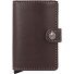  Miniwallet Étui pour cartes de crédit Protection RFID Cuir véritable 6.5 cm Modéle chocolate