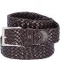  Ceinture tressée business en cuir Modéle ebony | 110 cm